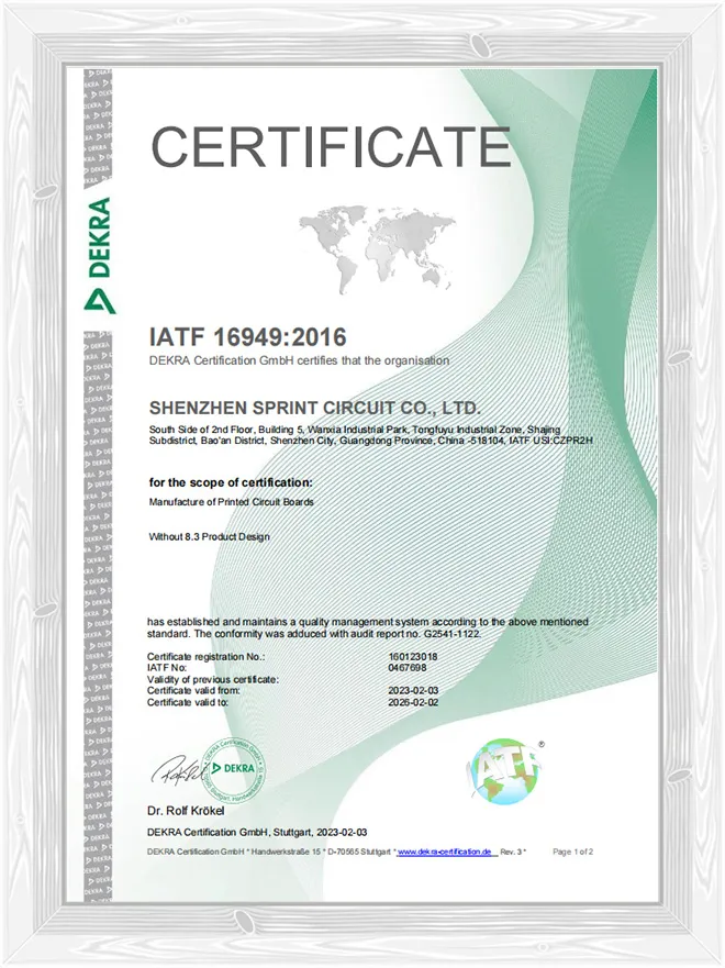 Keskeiset piirilevysertifikaatit: IATF16949, UL, IPC, RoHS ja ISO9001 Yleiskatsaus